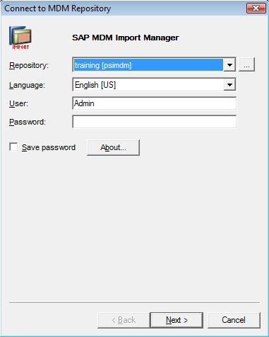 At the Import Manager 1.