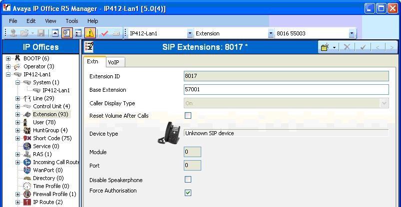 4.4. Administer SIP Extensions From the configuration tree in the left pane, right-click on Extension, and select New > SIP Extension from