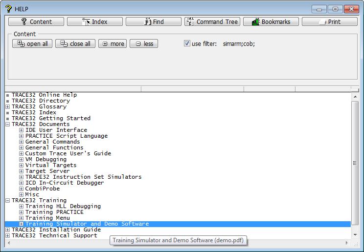 Where to Look for more Information The common TRACE32 user interface contains a detailed Online-Help, that offers the most current description of all debug features.
