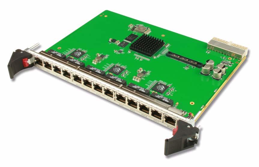 1p QoS 9K Jumbo frames Spanning tree Mirroring QoS SNMP and RMON OS support for: OS independent The CP218 is a 6U single slot Compact PCI (cpci) module that has 12 ports of 10/100/1000 GbE via on its