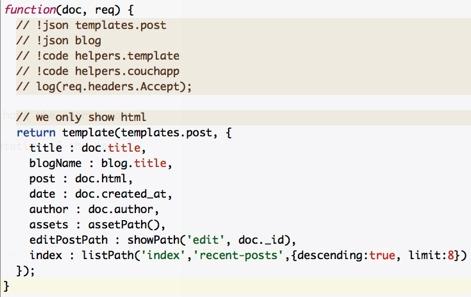 Render JSON Docs as HTML shows/post.