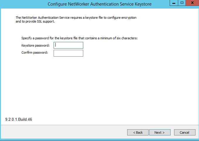 Microsoft Windows Installation Figure 39 Configure NetWorker Authentication Service Keystore page 12. In the NMC Options page, perform the following steps: a.