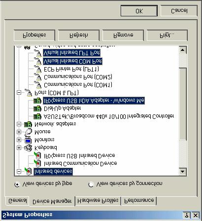 Under Windows Me Please move the cursor to My computer Control Panel System Properties Device Manager.