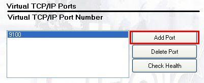 Highlight the port number and click the Check Health button.