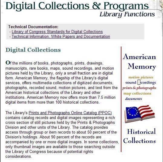 Primary and secondary sources The Library of Congress contains many digital primary source materials in its online archives, including photographs and audio and video
