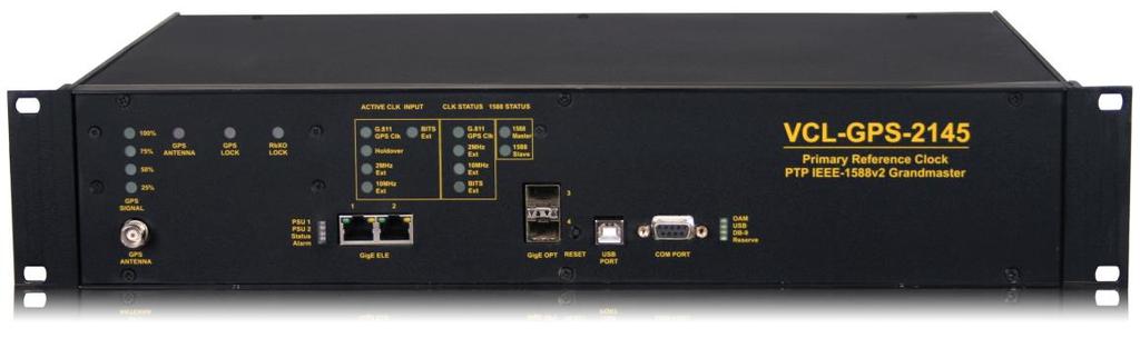 Section 1: System Description and Installation Product Overview VCL-GPS-2145, Primary Reference Clock and IEEE-1588 Grandmaster with NTP Server is a high precision, multiservice, cost efficient time