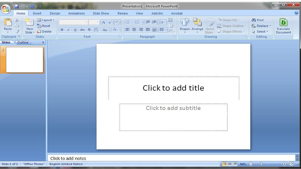 Office Powerpoint 2007 Microsoft Office Word 2007 (၅၄-၁) လ (၅၄-၁) Slide လ ၅၅