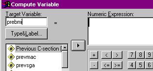 Compute Procedure Name the new variable.