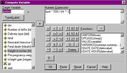 Compute Procedure Enter the numeric expression that