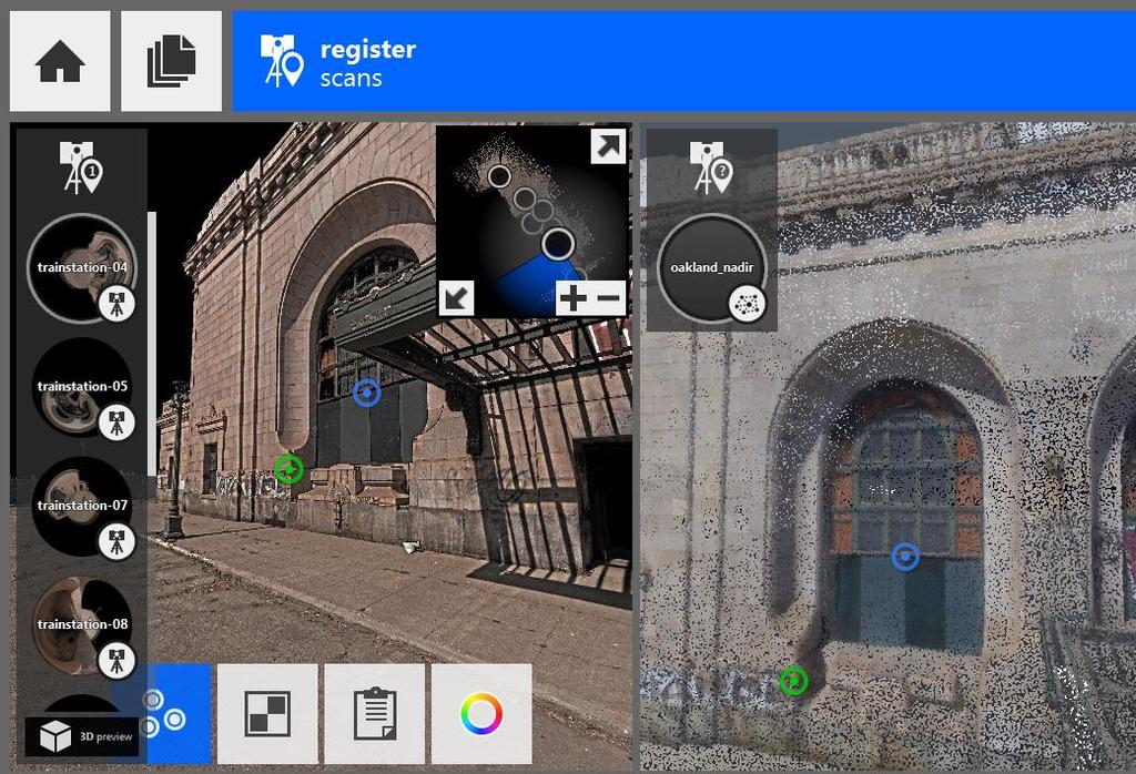 key features can be added if necessary. After the photo project is complete, download the RCS file ReCap 360 Pro Desktop The point cloud data should be imported in ReCap 360 Pro.