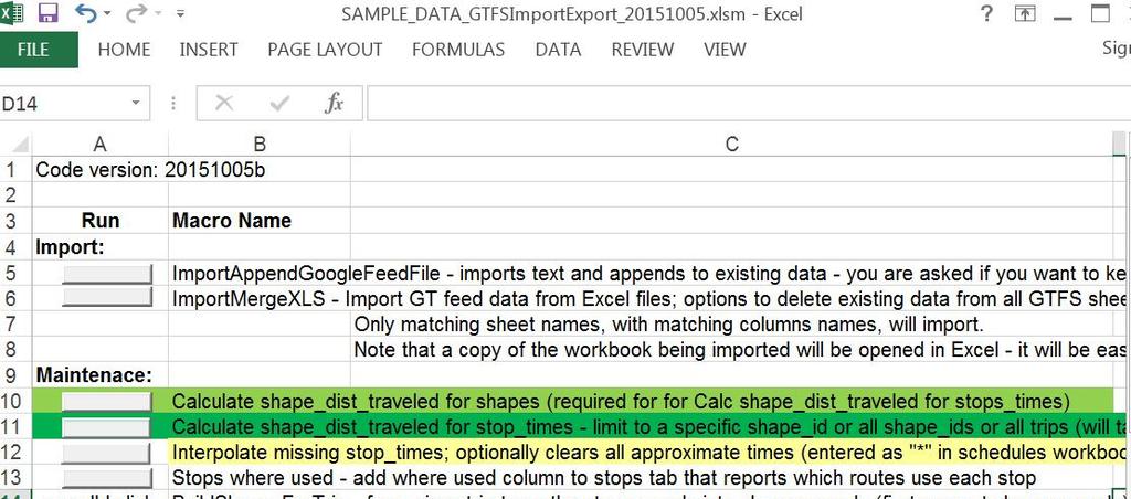 ImportExport Notes tab> Test all shapes > Calculate