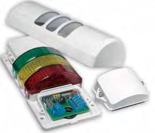building and other applications Can be mounted in any orientation Any color combination and housing size (2-5 positions) available 6 lens colors, 3 housing colors (grey, chrome, black) LED-steady