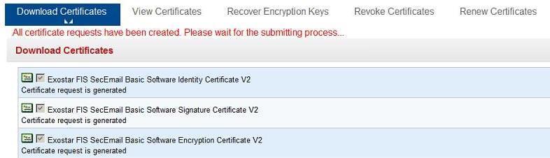 Click on the 'OK' button to archive your encryption key and enable key recovery.