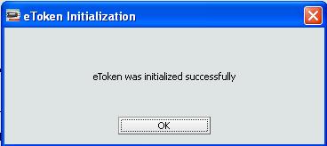 On successful initialization, you will receive the following message. 7.