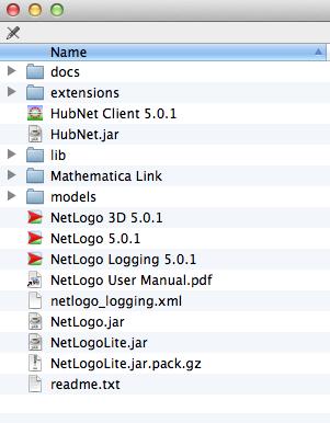 You may be asked where to download the NetLogo package (stored in its own folder), or it may be automatically put into your Downloads folder.