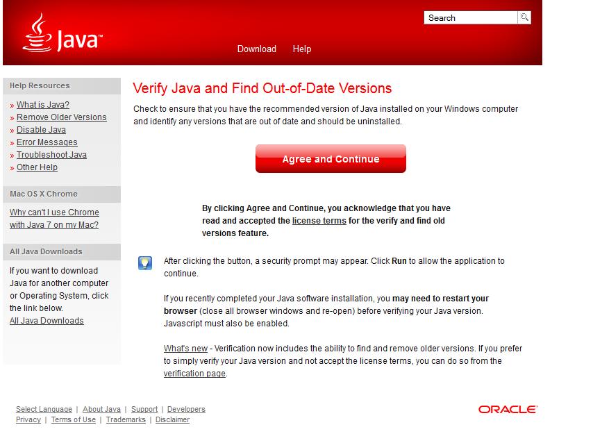 Check for Java