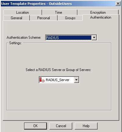 Select the RADIUS Server you just created in the previous section 8.