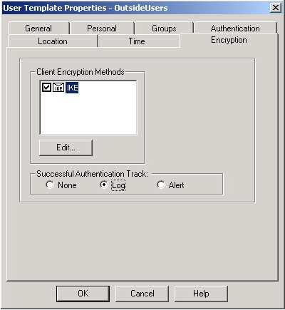 9. Select the Encryption Tab and check the box to the left of IKE 10.