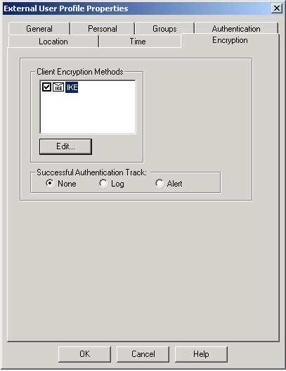 Select the Encryption tab and place a checkmark in IKE.