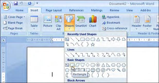 Drawing Tools Chapter 10 Microsoft Word has DRAWING TOOLS that allow you to add lines, shapes, shadings, etc. to documents.