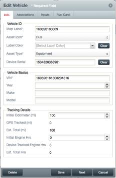 UNLINKING A VEHICLE FROM A DEVICE 1. Devices can be disassociated from their assigned vehicle. 2. Once a device and vehicle are disassociated, a new device and/or vehicle can be assigned. 3.