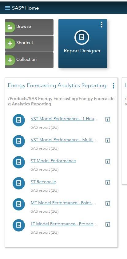 9. Load the Energy Forecasting Analytics Reporting a.