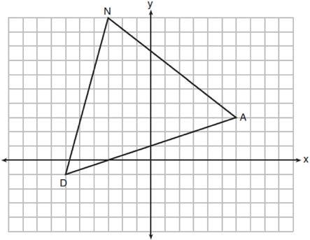 13 The diagram below shows parallelogram ABCD with diagonals AC and BD intersecting at E. 15 Triangle DAN is graphed on the set of axes below.