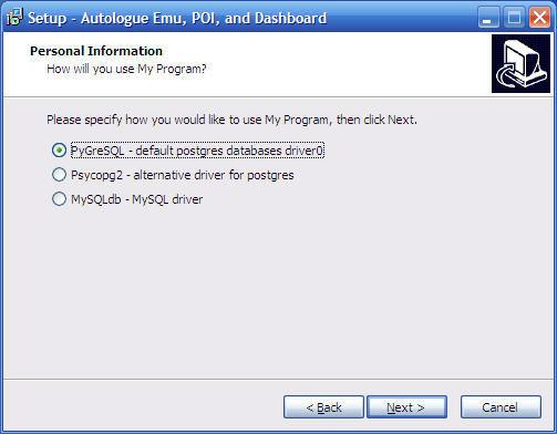 8. The screen will display a Personal Information How will you use My Program window as shown: 9.
