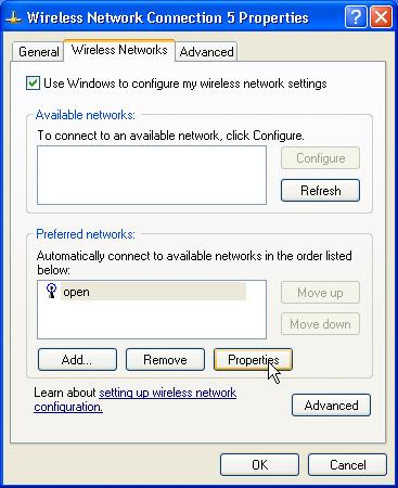 Microsoft Wireless Connection Configuration 1.