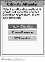 3. If you selected Known Elevation or Known Pressure; to edit the field, press ENTER and use the arrow keypad to make changes. When you are finished editing, press ENTER. 4.