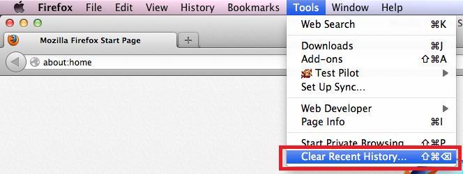 Step 1: Clear your Firefox cache in Mac 1.