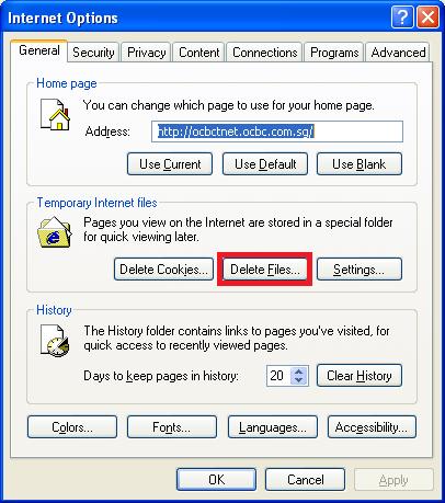 Step 2: Clear your browser cache in Windows For Internet