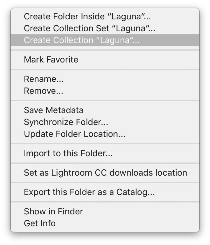 Create Collections from Folders A new menu option has been added to the Folders Panel context menu that lets you quickly create Collections from Folders.