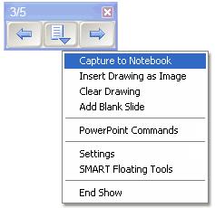 Hands-On Practice 9 Since you want to follow up on your note, but you don t want to save it as a permanent part of your presentation, press the Menu button on the Slide Show toolbar and select