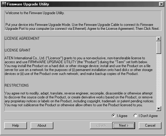 Chapter 6. The Firmware Upgrade Utility Starting the Upgrade To upgrade your firmware: 1.