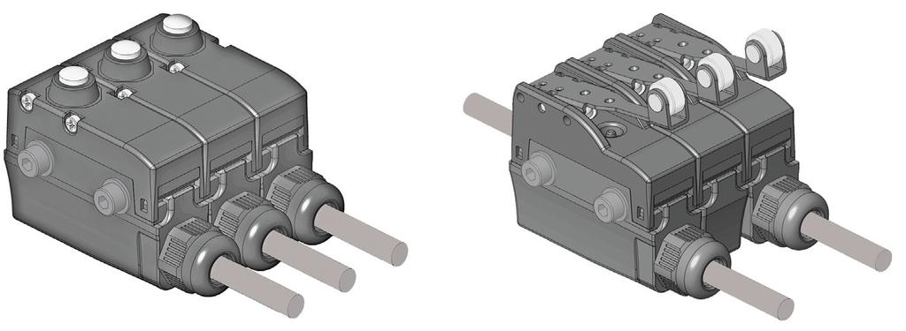 Terminal Covers With Cable Gland Entry Terminal covers can be supplied that incorporate a trap cable gland to achieve a protection level up to IP65.