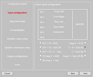 AP.9 bit / 7. Input Configuration Any of the input channels on AP.9 bit can be given the name corresponding to the signal coming from the source.