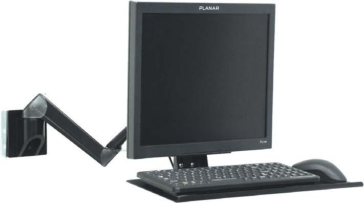 Articulating Wall EVO IT Station #291475 Articulating Wall EVO IT Station #291475 This innovative wall mount monitor and keyboard work station provides an area that is flexible and adjustable for