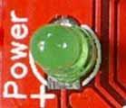 On board status, control and configuration The green power LED indicates that power is applied when lit.