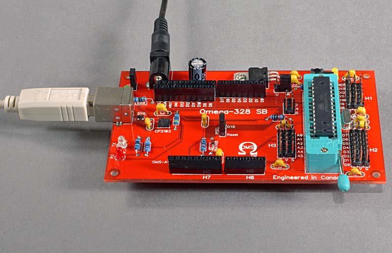 At this point you are ready to begin downloading programs (sketches) to your MCU. The Omega-328 SB has been designed to work with the Arduino IDE, which is available at http://arduino.