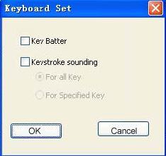 In keyboard setting screen, you can select keystroke sounding with either for all key or for specified key. Figure 3.5.1 3.6 Save/ Open/ Copy Programmed data as dat.