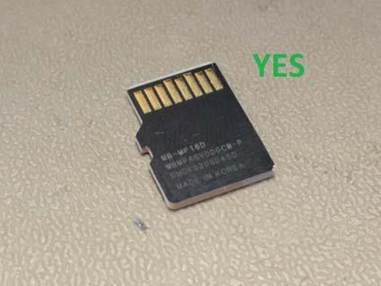 up. Figure 2: Micro SD Programming Card, Insertion Directions 3.