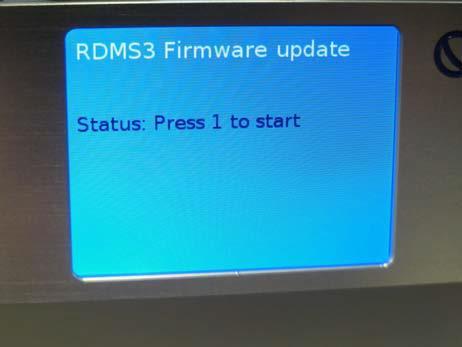 At the end of the programming cycle, you will be prompted to remove the SD card and cycle power on the RDMS. 6. Turn the power off, allowing the RDMS to completely power down. 7.