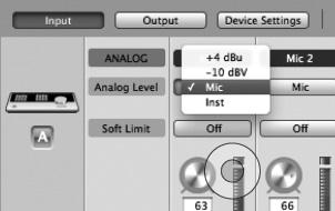 Select the Analog Level setting that corresponds to the device you have connected to Quartet s input(s).