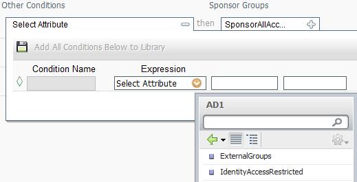 Step 9: Under Guest Roles, select SponsorAllAccount. Step 17: In the third box, select the Active Directory group Domain Users. Step 10: For Time Profile, choose DefaultFirstLogin.