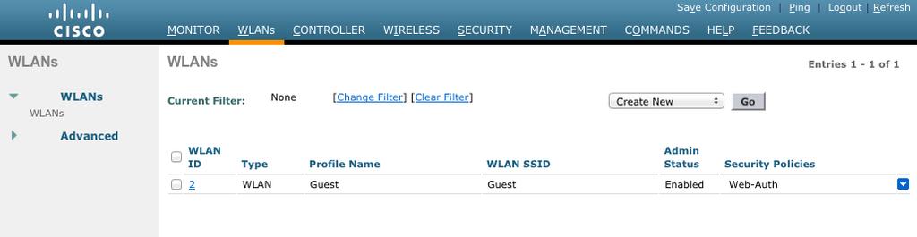 Step 17: To edit the WLAN, click the WLAN ID for the specific WLAN (in this case 2). Step 25: Click Apply.