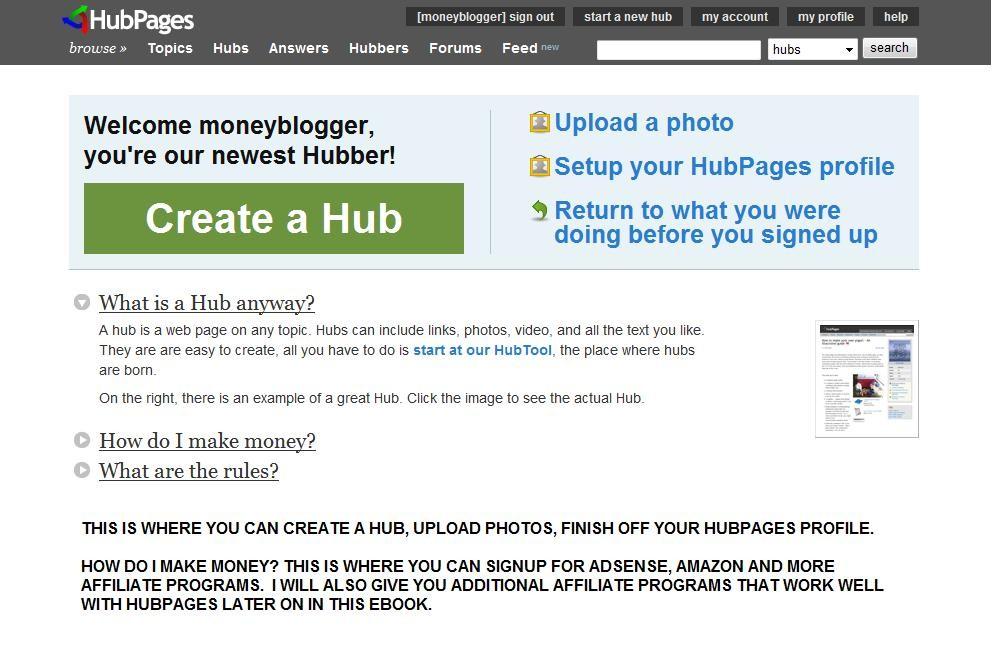 part of the Hubpages community to start your online fan base with Hubpages.