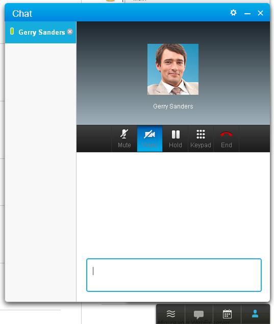 Get Started with Cisco WebEx Social When the other party receives the call, you can: Mute your microphone. Send video.