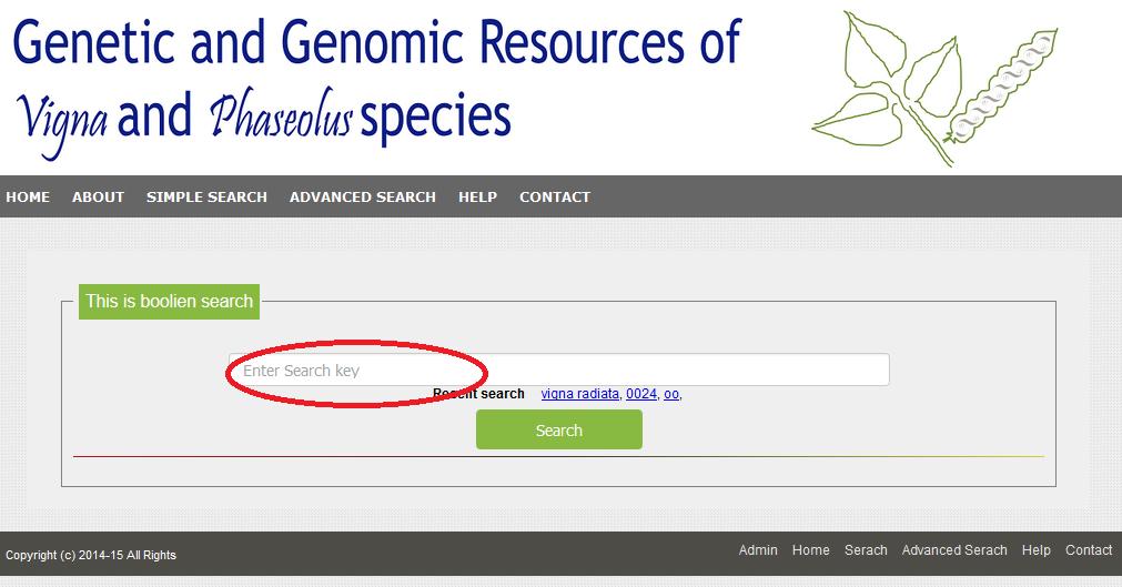 About> Genomic If we want to show the EST, Nucleotide, Germplasm and gene then click on