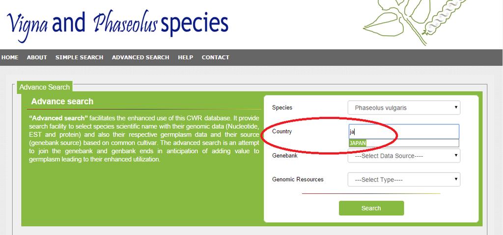 First criteria are based on species name, select species from drop down list and